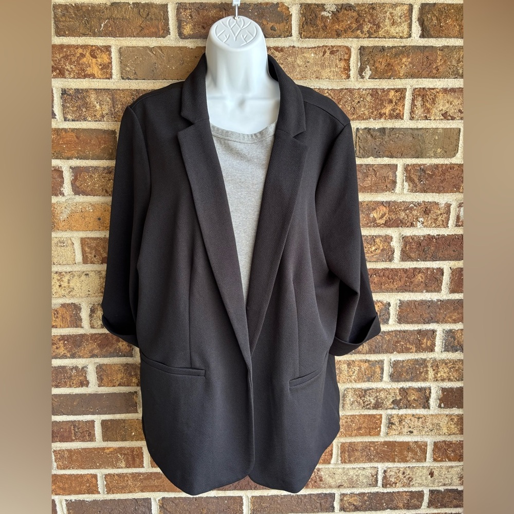 Maurices Black Blazer Relaxed Fit Suit Jacket
